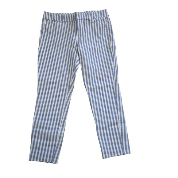 Old Navy Woman's Pixie Ankle Blue and White Striped pants size 10 - Picture 2 of 5